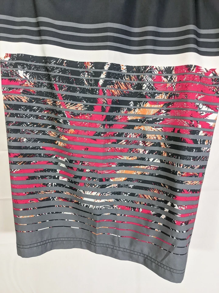 ROUNDTREEE & YORKE BIG MAN Big Men's Gray W/ Stripes/Palms Swim Short sz 4XB NWT - Изображение 4 из 4