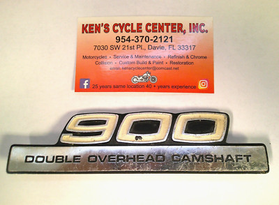 Kawasaki  900 Double Overhead Camshaft  Side Cover Badge Emblem - BENT