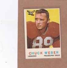 1959 TOPPS FOOTBALL CHUCK WEBER ROOKIE #94 EAGLES EX/EXMT *A19849