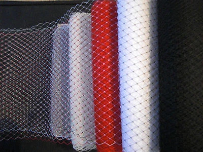 1M Ivory White Black Grey Red 9" Wedding Birdcage Veiling Millinery Hat Veil Net