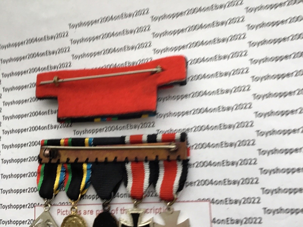 German WW2 1957 Veteran Bundeswehr Ribbon and Miniature Medal Bars