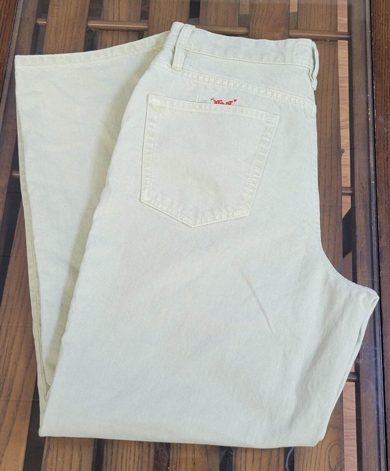 Stussy Double Dye Big 'Ol Jeans In Cream Size 30 New With