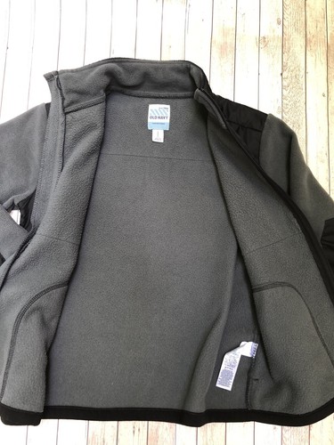 Old Navy Boy’s Size S 6/7 Gray/ Black Full Zip Jacket B(5) - Picture 3 of 4