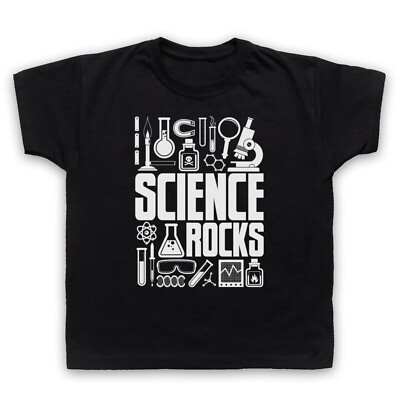 SCIENCE ROCKS LABORAUSRÜSTUNG GEEK NERD WISSENSCHAFTLER COOL KINDER KINDER T-SHIRT