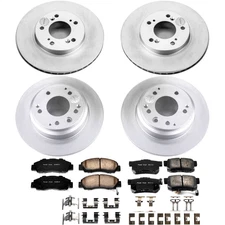 CRK705 Powerstop Brake Disc and Pad Kits 4-Wheel Set Front & Rear for Oasis RL