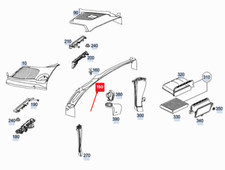 MERCEDES-BENZ GLC X253 Front Wiper Cowl Water Deflector A2538306801