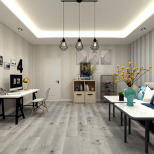 Luxury SPC Click Plank Flooring Built-In Underlay 5.2mm Thick Titan-Grey Oak
