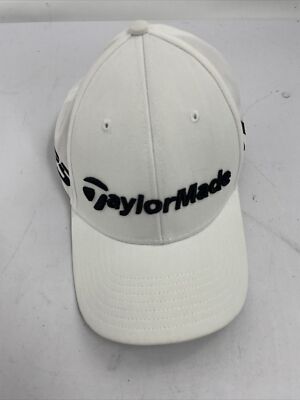 Taylormade Golf Hat Cap Strap Back Adjustable White Spell Out M1