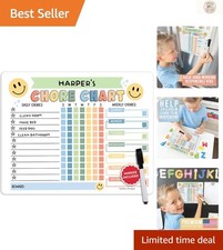 Reusable Dry Erase Kids Chore Chart - 8x10 Magnetic Responsibility Board