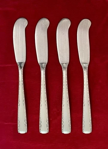CAMELLIA by Gorham, 1941 Sterling Silver Butter Knives No Mono Set of 4