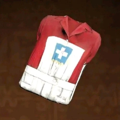 Red Asylum Dress Fallout 76 XBOX