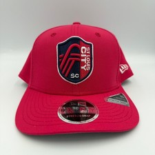 New Era St. Louis City SC 9FIFTY Stretch Snapback Hat Red MLS Adjustable NWT Cap