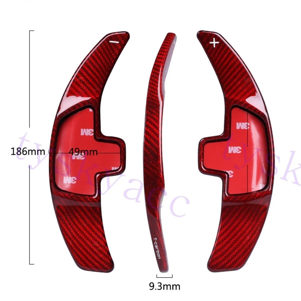 Carbon Fiber Steering Wheel Shift Paddle Shifter For Benz X156 W176 W205 GLE GLC - Image 4 of 4