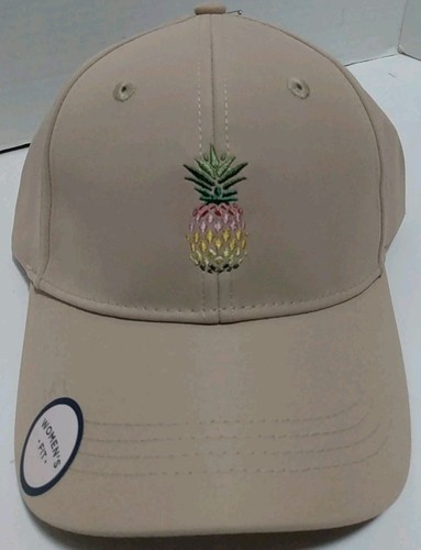 NEW Tommy Bahama Pineapple Hat Women's Fit Adjustable Tan Beige Baseball Cap