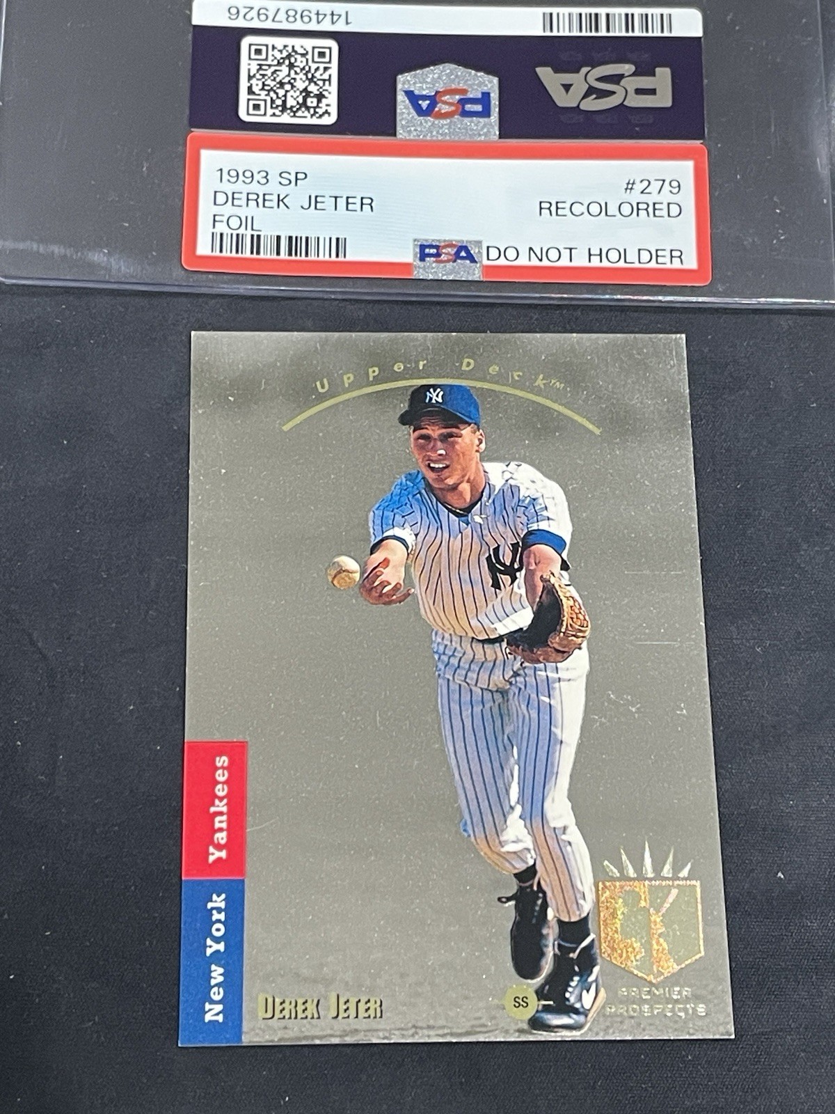 Derek JETER 1993 Upper Deck SP Rookie Card #279 PSA Graded RECOLORED - ALTERED view 1