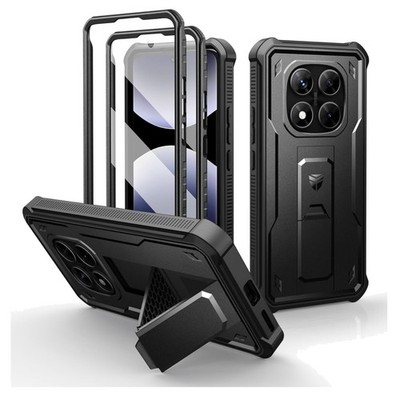 Stoßfeste Hülle für Xiaomi Redmi Note 14 Pro 5G mit Displayschutz & Kickstand
