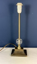 Laura Ashley Antique Brass Table Lamp Base, with Glass Bauble, 35 cm Tall