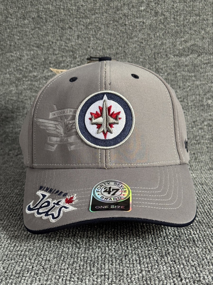 '47 Brand Winnipeg Jets Baseball Cap Strapback Grey One Size NHL Hat