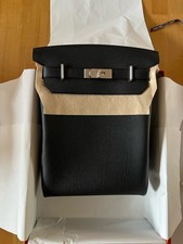 SAC HAC À DOS HERMÈS GM TOGO NOIR PALLADIUM...