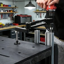 Adjustable Drill Press Stand Multi-Angle Woodworking Drill Guide Holder Bracket