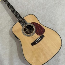 D45 Acoustic Electric Guitar with Pickups Solid Spruce Top Hollow body