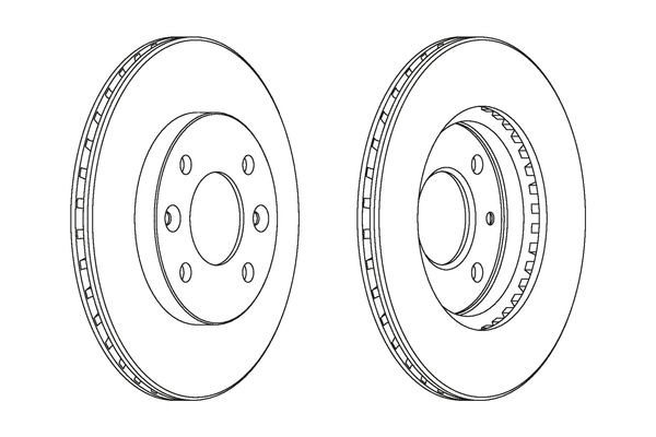 2 St. Ferodo Bremsscheibe Premier Coat+ Disc DDF158C-image