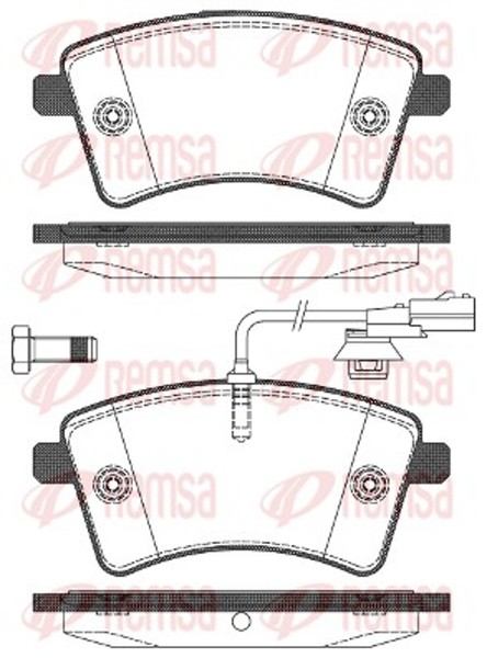 Remsa Bremsbelagsatz Scheibenbremse 1351.01 FüR KW0 Renault FW0 Kangoo BE 2 BOP-image