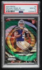2024 Panini Prizm Portals Green Wave Michael Penix Jr #6 PSA 10 GEM MT Rookie RC