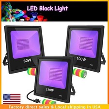 80W 100W 150W LED UV Black Light Stage Floodlight IP66 Halloween Black Light