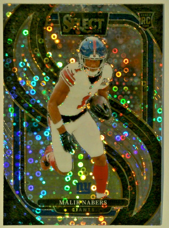 2024 Panini Select Malik Nabers Rookie RC Premier Level Silver Disco Prizm