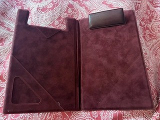 Luxury Clipboard Gatefold velvet inner and Faux Leather outer New Condition