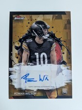 Roman Wilson 2024 Topps Finest Gold Refractor Auto RC /50 Steelers Autograph