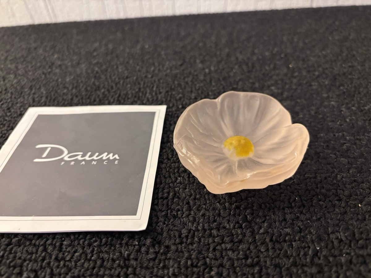 Daum France Rose Cactus Flower Crystal Paperweight Decorative | eBay