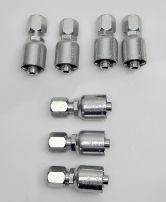 Lot Of 7, 10643-8-8 Parker Hydraulic Hose Crimp Fittings, P43-8, P10643-8-8