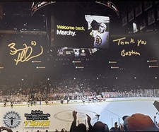 Brad Marchand Signed Autograph 8x10 Photo Boston Bruins Thank You Boston COA