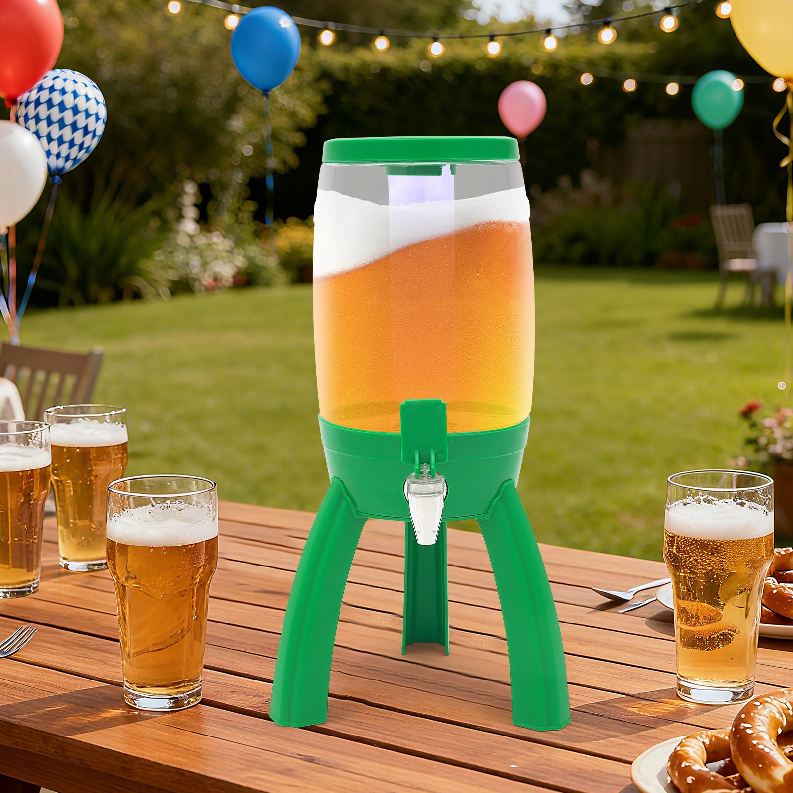 Beer Dispenser Beer Dispenser with Ice Tube and Spigot Beer Dispenser with LED