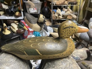 Antique Mason Hen Mallard Duck Decoy