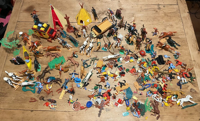 Timpo Toys, Cowboys, Nordstaatler,  Mexikaner,  INDIANER, Wild West 70er VINTAGE