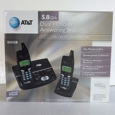 AT T Dual Handset Answering System Model E5925B Lighted Keypad Call ID