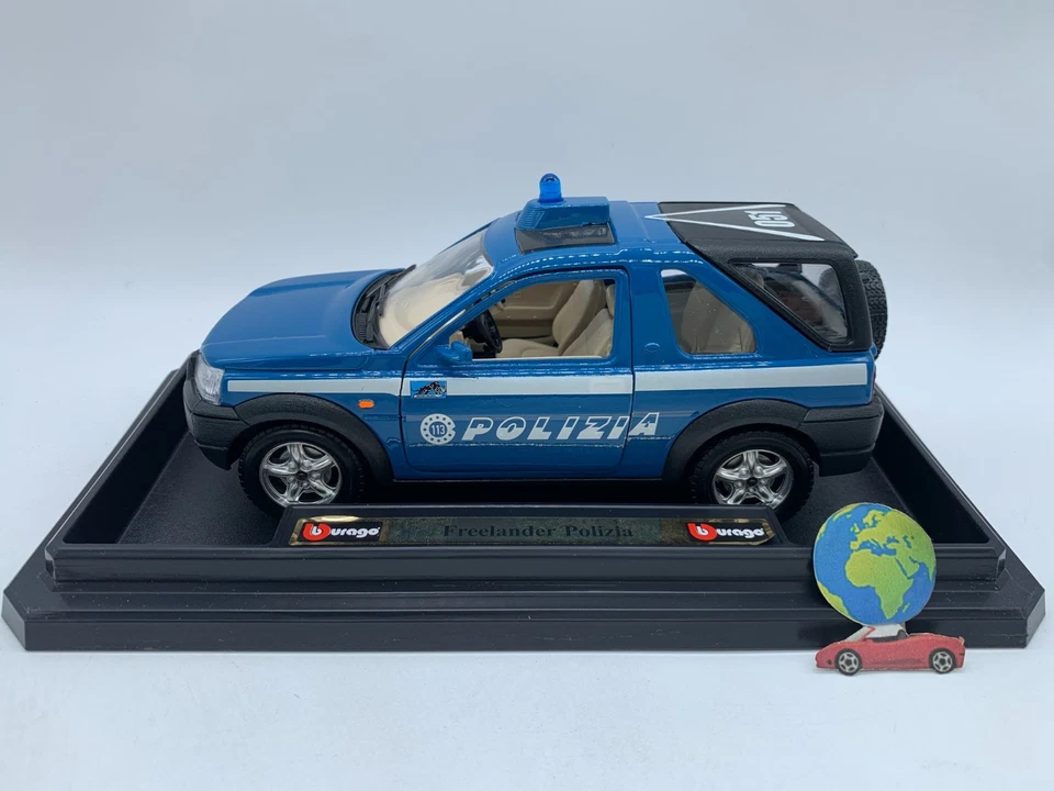 Bburago Land Rover Freelander 1998 Polizia, scala 1:24 - 1:25, vintage (3314) - Immagine 2 di 4