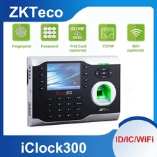 ZKTeco iClock300 3.5inch Screen TCP/IP Fingerprint Time Clock Attendance System