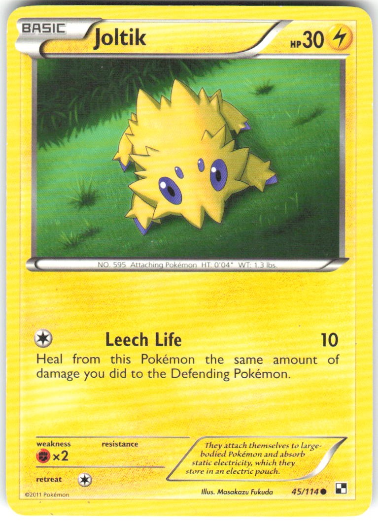 Joltik 45/114 Black & White Pokemon HP