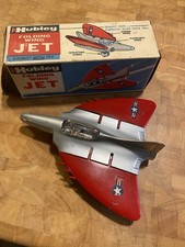Hubley Folding Wing Jet #751 with Original Box Vintage