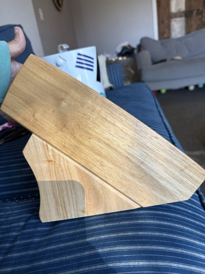 Cuchillo de madera Chicago Cutlery 14 ranuras bloque solo encimera soporte de cuchillo de madera Foto 3 de 4