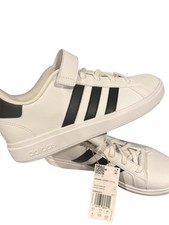 Adidas Grand Court 2.0 Youth Size 4 Unisex Shoe Black And White