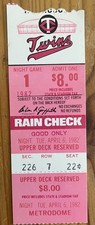 JIM EISENREICH MLB DEBUT! 4/6/82 TWINS FIRST GAME EVER AT METRODOME TICKET STUB
