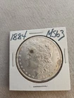 Bu / UNC 1884 Morgan Silver Dollar 100%REAL