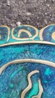 Scarce ! Pepe Mendoza Vintage Brass & Turquoise  Malachite Table Tray EX MCM  — photo 6