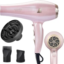CONFU Hair Dryer, Professional Ionic Salon Blow Dryer with Diffuser for Women an