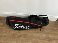 Titleist Carry Golf Bag Black/Red Polyester Zip Dual Strap 2-Way Divider